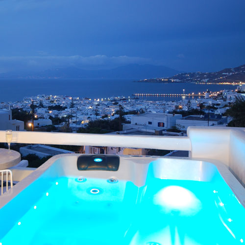 Spectacular sea view from Regal View Mykonos Rooms